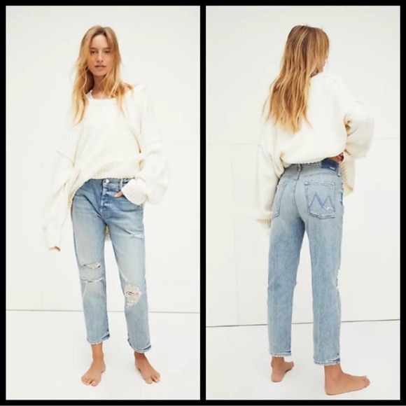 Mother Superior Jeans Scrapper Ankle Light Wash Distressed Size 27 - Picture 1 of 10